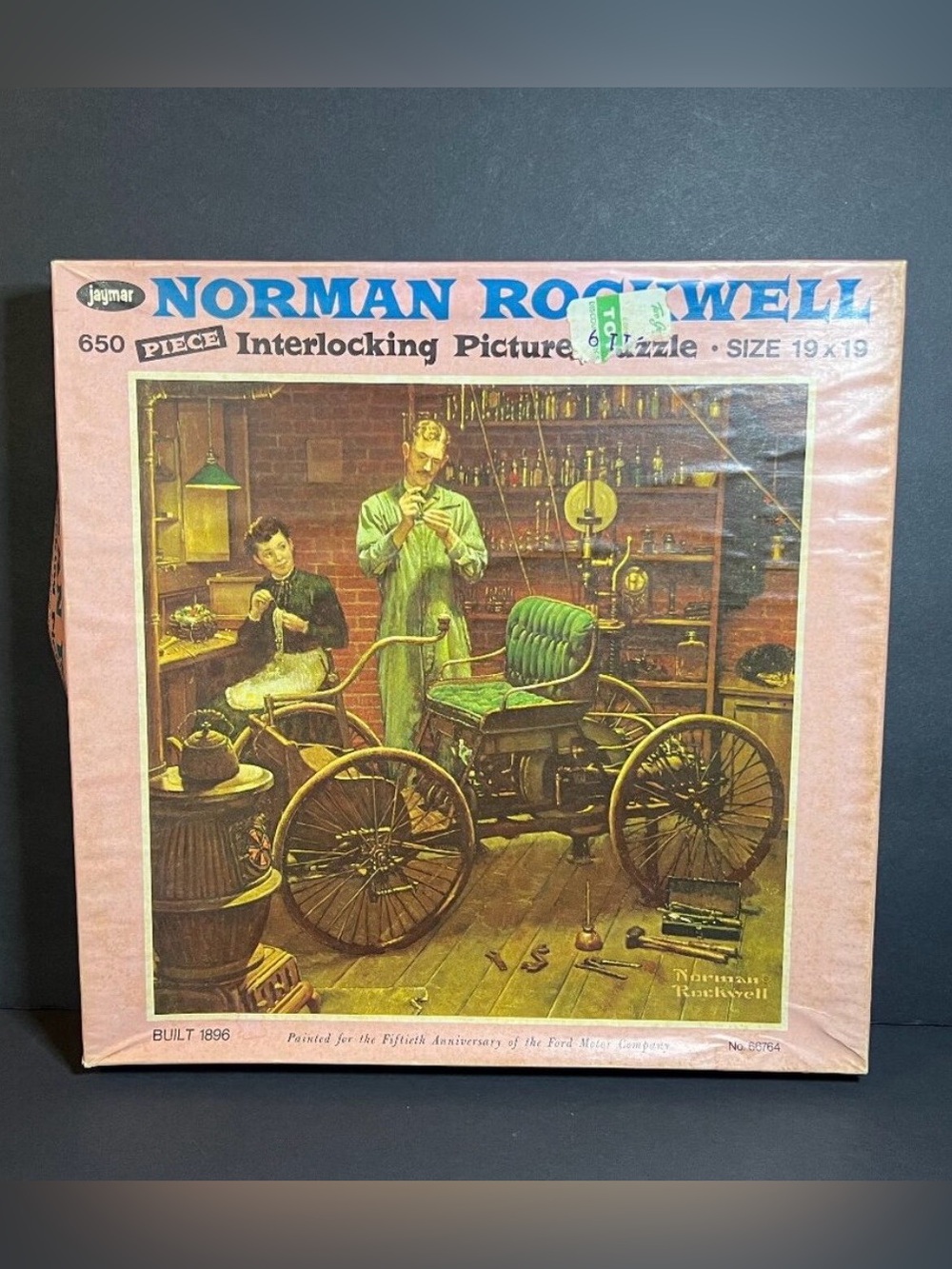 VTG Jaymar Norman Rockwell 66764 Ford Motor Co 650pc Interlocking Picture Puzzle